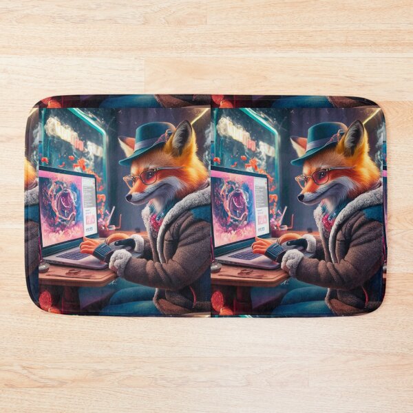 Item preview, Fox Portrait. fox laptop, cinematic fox designed and sold by FoxVibes.