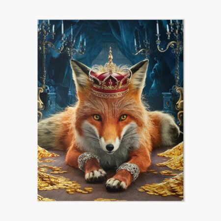 Fox Portrait. treasure fox Art Board Print