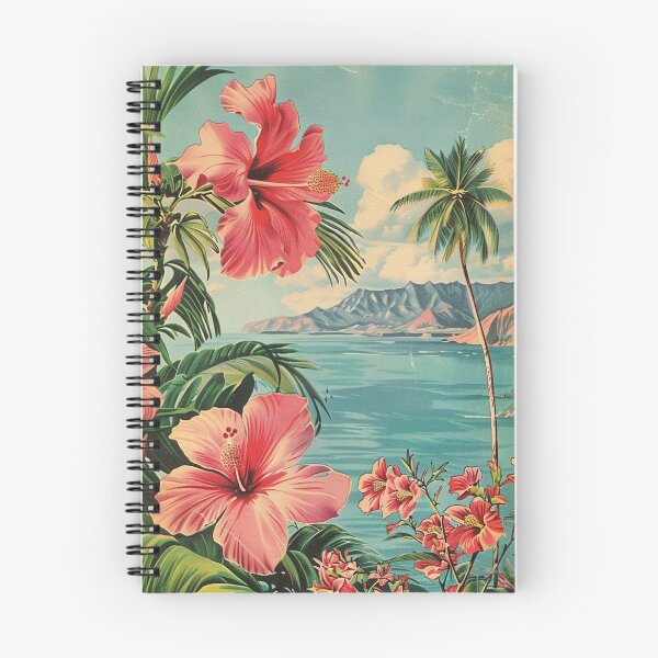 Item preview, Vintage Hawaiian Flowers Ocean Beach Aesthetic designed and sold by LVTFCOarts.