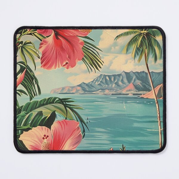 Item preview, Vintage Hawaiian Flowers Ocean Beach Aesthetic designed and sold by LVTFCOarts.