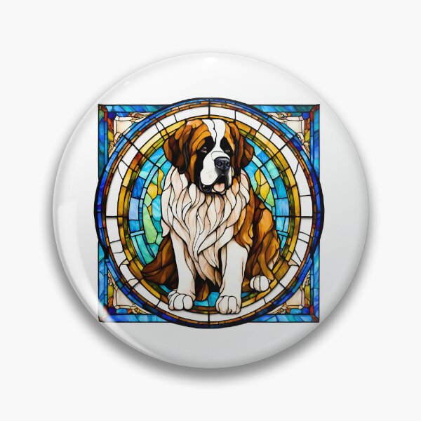 Item preview, Stained Glass Saint Bernard designed and sold by Fredster1966.