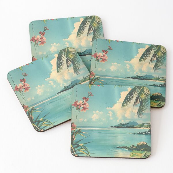 Item preview, Vintage Hawaii Art Relaxing Beach Waves Summer designed and sold by LVTFCOarts.