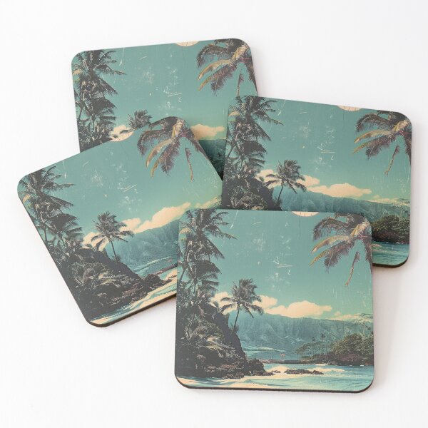 Item preview, Vintage Hawaii Beach Cove Theme Retro Art designed and sold by LVTFCOarts.