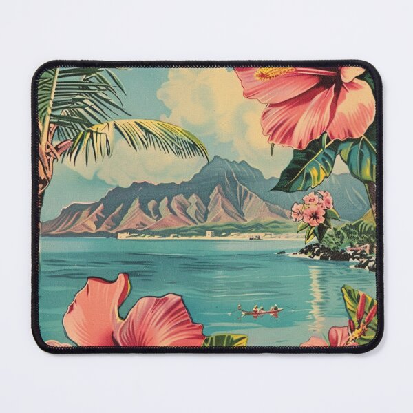 Item preview, Tropical Kauai Hawaii Flowers Mountain View Art designed and sold by LVTFCOarts.