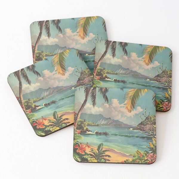 Item preview, Vintage Hawaii Travel Beach Cove Retro 60s designed and sold by LVTFCOarts.