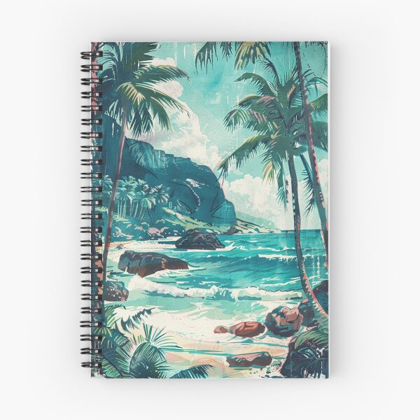 Item preview, Vintage Hawaii Island Coastal Beach Waves Graphic Art designed and sold by LVTFCOarts.