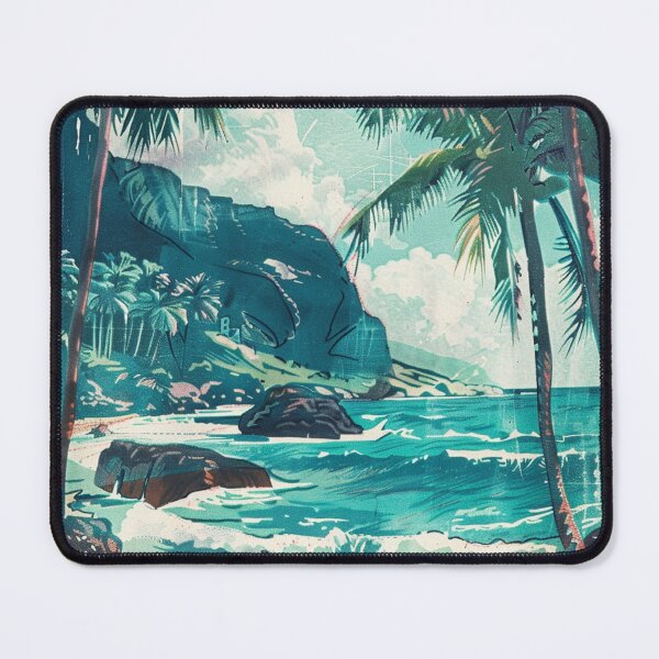 Item preview, Vintage Hawaii Island Coastal Beach Waves Graphic Art designed and sold by LVTFCOarts.