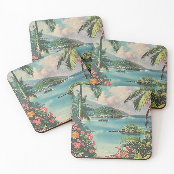 Item preview, Vintage Hawaiian Nature Beach Ocean View Art designed and sold by LVTFCOarts.