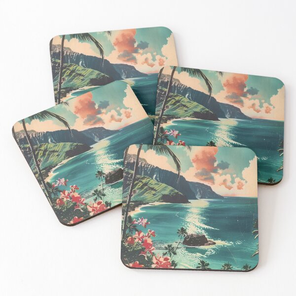 Item preview, Vintage Hawaiian Beach Ocean Nature Aesthetic Graphic designed and sold by LVTFCOarts.