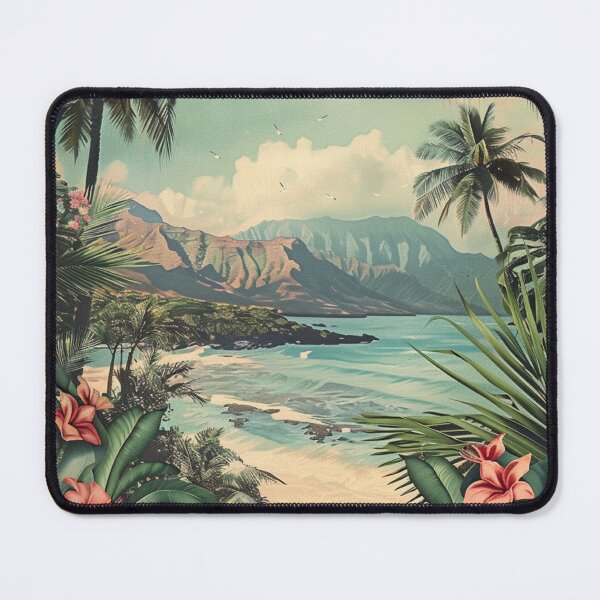 Item preview, Tropical Kauai Hawaii Beach Flowers Travel Art designed and sold by LVTFCOarts.