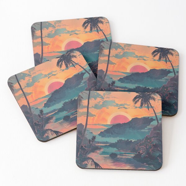 Item preview, Vintage Hawaii Island Sunset Graphic Art designed and sold by LVTFCOarts.