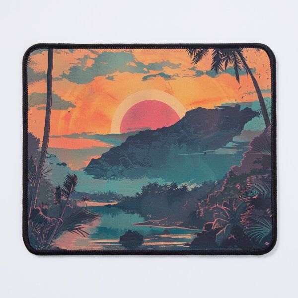 Item preview, Vintage Hawaii Island Sunset Graphic Art designed and sold by LVTFCOarts.