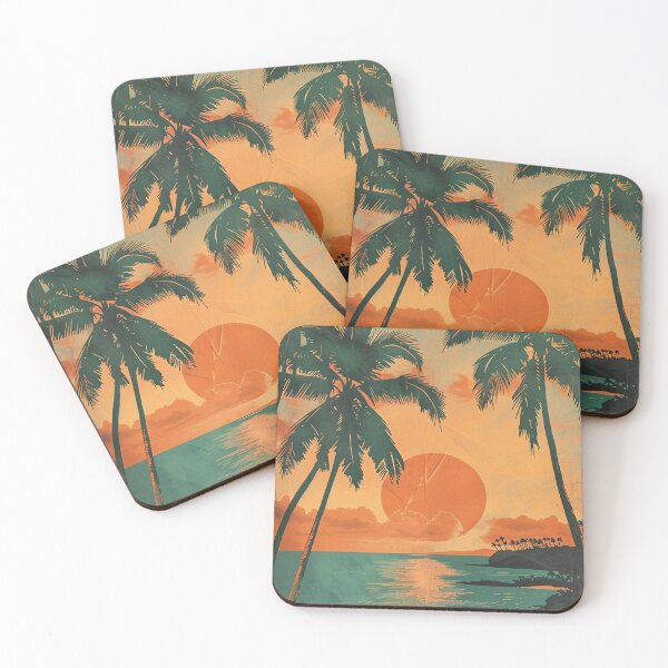 Item preview, Vintage Hawaii Ocean Sunset Graphic Art designed and sold by LVTFCOarts.
