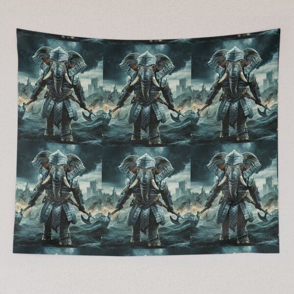 Item preview, Elephant Portrait. battle elephant designed and sold by ElephantVibes.