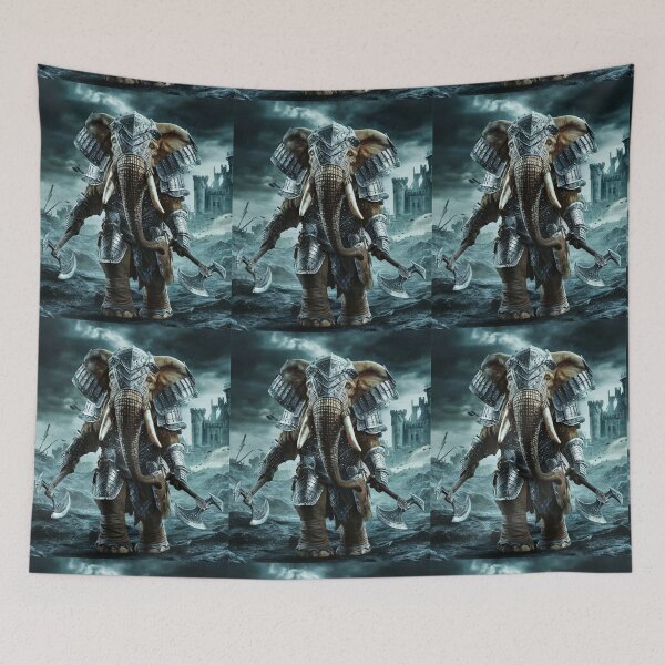 Item preview, Elephant Portrait. battle elephant designed and sold by ElephantVibes.