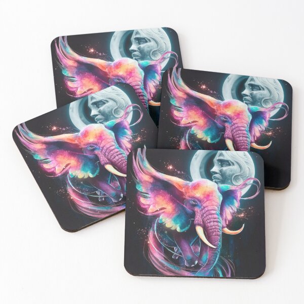 Item preview, Elephant Portrait. whimsical elephant, celestial elephant designed and sold by ElephantVibes.