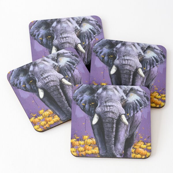 Item preview, Elephant Portrait. oil painting designed and sold by ElephantVibes.