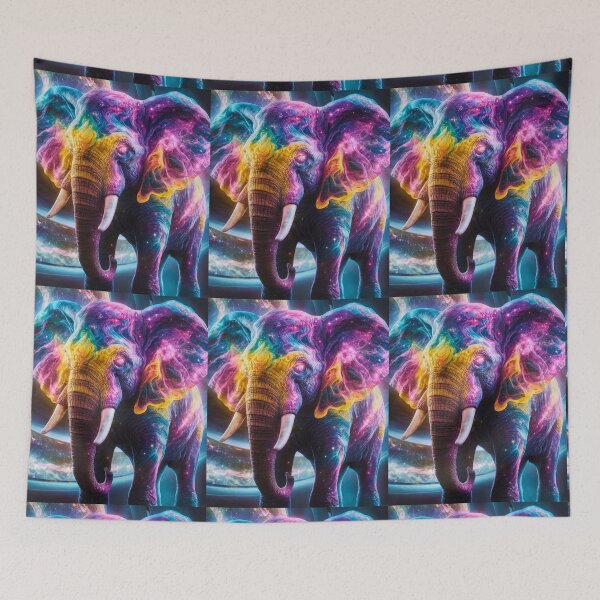 Item preview, Elephant Portrait. fantasy elephant, whimsical elephant designed and sold by ElephantVibes.