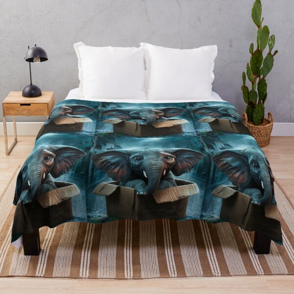 Item preview, Elephant Portrait. sad raining street designed and sold by ElephantVibes.
