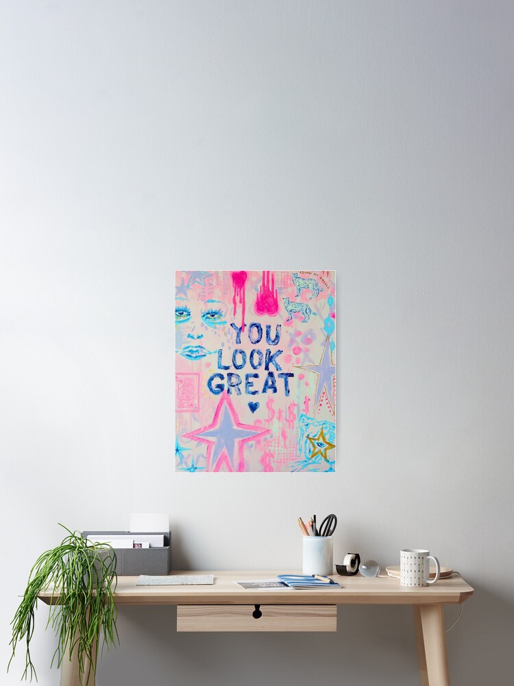 Thumbnail 2 of 3, Poster, "You Look Great" Collage designed and sold by lilywiik.
