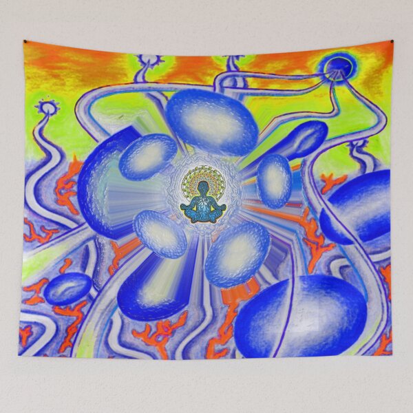 Item preview, ElectricalForceMeditation-DarkBlue-Alt designed and sold by Klaus Bremner (Autotelic Art).