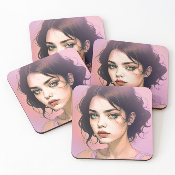 Item preview, Minimalist Portrait of a Young Woman designed and sold by Sanctum Icons.