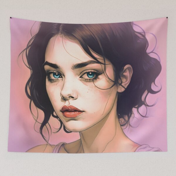 Item preview, Minimalist Portrait of a Young Woman designed and sold by Sanctum Icons.