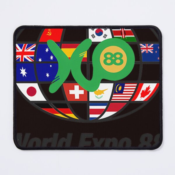 Item preview, expo 88 logo with flags designed and sold by MarmiLacharite.