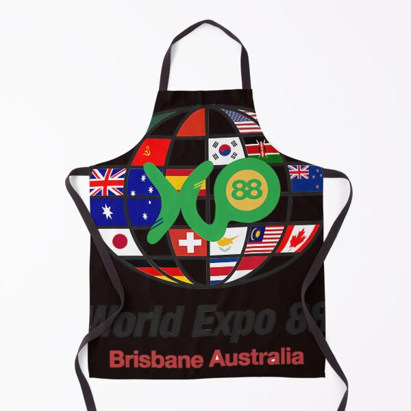 Item preview, expo 88 logo with flags designed and sold by MarmiLacharite.