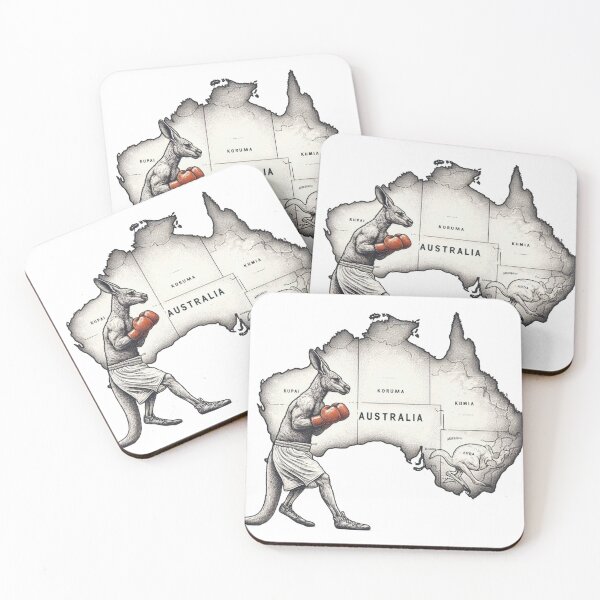 Item preview, boxing kangaroo australian red boxing glove designed and sold by Martial-Art-23.