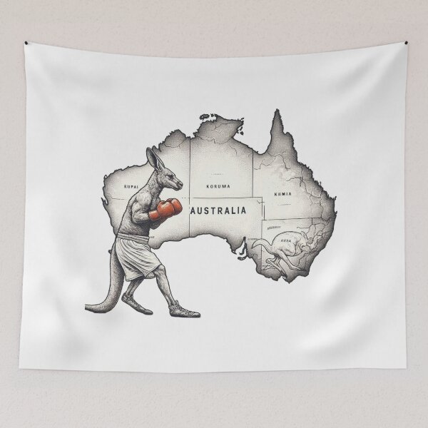 Item preview, boxing kangaroo australian red boxing glove designed and sold by Martial-Art-23.