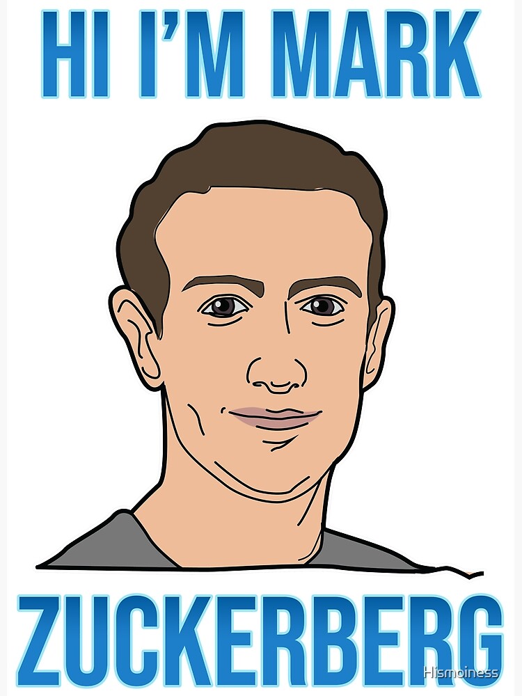 Tarjetas de felicitación «Hola, soy Mark Zuckerberg Shirt» de Hismoiness |  Redbubble