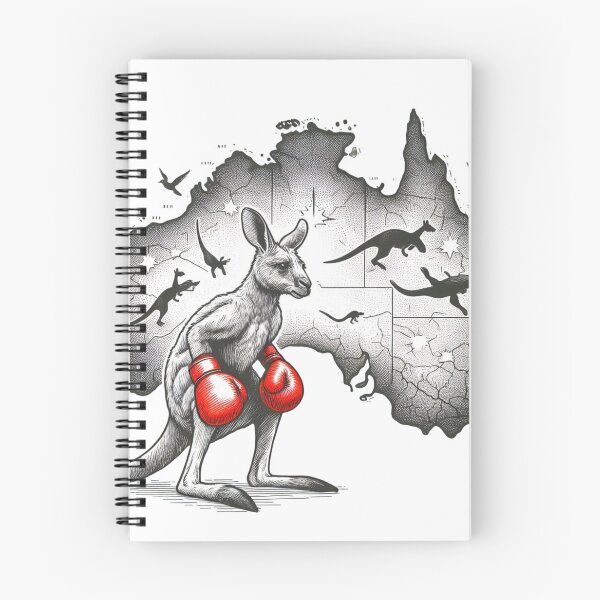 Item preview, boxing kangaroo Australia Red Gloves designed and sold by Martial-Art-23.