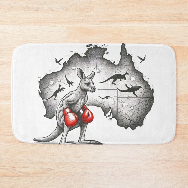 Item preview, boxing kangaroo Australia Red Gloves designed and sold by Martial-Art-23.