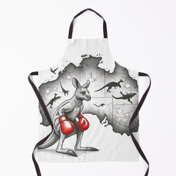 Item preview, boxing kangaroo Australia Red Gloves designed and sold by Martial-Art-23.