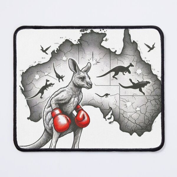 Item preview, boxing kangaroo Australia Red Gloves designed and sold by Martial-Art-23.