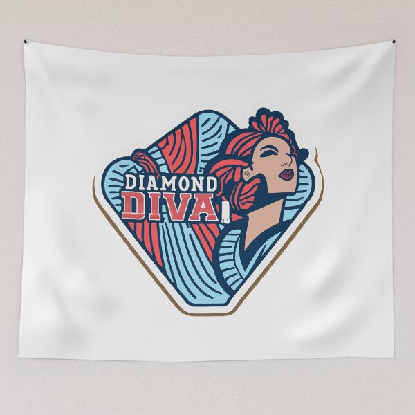 Item preview, Diamond Diva Baseball Abstract Graphic designed and sold by NiftyWrx.