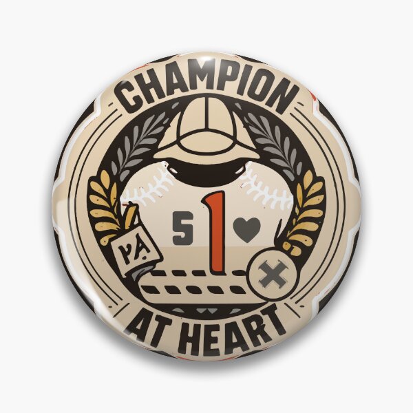 Item preview, Champion at Heart - Vintage Baseball Emblem designed and sold by NiftyWrx.