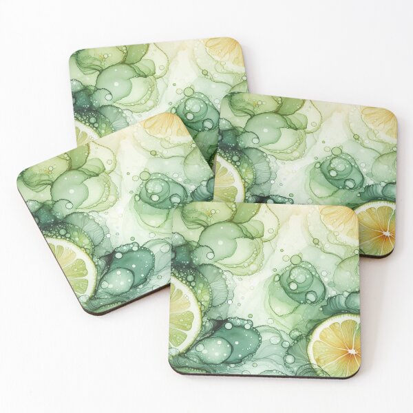 Item preview, Lemon Alcohol ink Art | Ink Art | Lemon Green designed and sold by AvasArtistic.