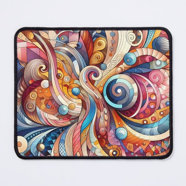 Item preview, a colorful abstract pattern with geometric shapes and swirls designed and sold by asbno19.