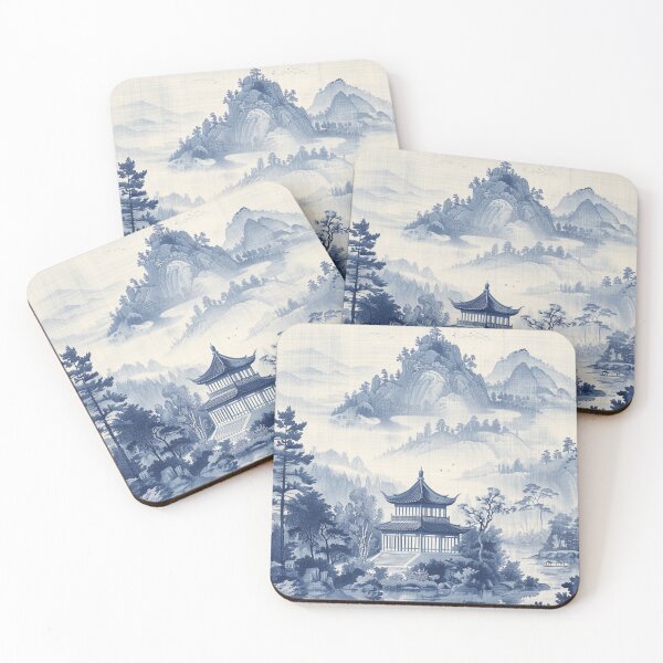 Item preview, Toile de Jouy Pattern in Blue designed and sold by EvgeniiaSim.