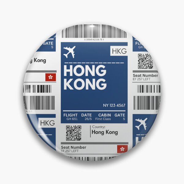 Item preview, Hong Kong Airplane Boarding pass designed and sold by RoamInk.