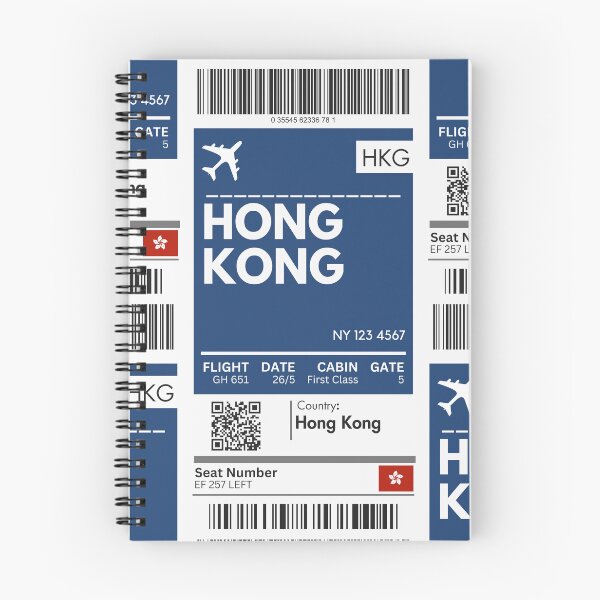 Item preview, Hong Kong Airplane Boarding pass designed and sold by RoamInk.