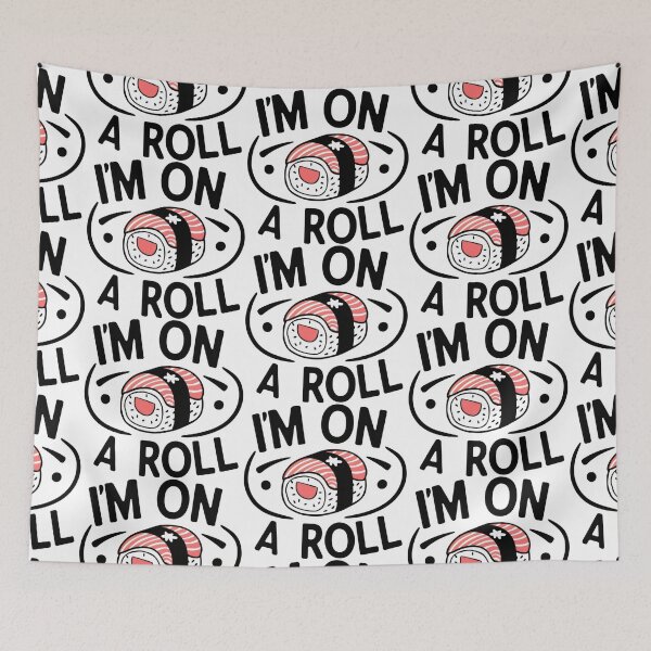 Item preview, I'm on a Sushi Roll: Red, Black & White Fun designed and sold by SplashTastic.
