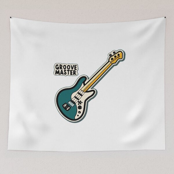 Item preview, Groove Master Bass Fretboard Illustration designed and sold by NiftyWrx.