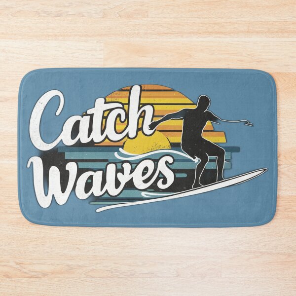 Item preview, Surfing with text ' Catch Waves' designed and sold by Tomasz  Siennicki.