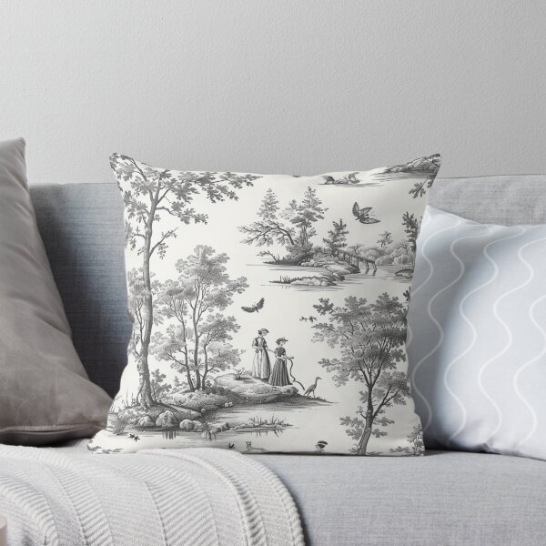 Item preview,  Toile de Jouy Pattern in Black and White designed and sold by EvgeniiaSim.