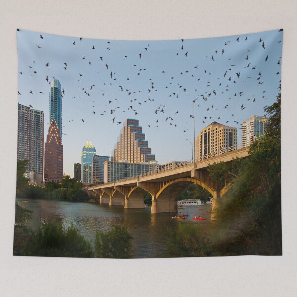 Item preview, Austin Texas Skyline Bats Town Lake Bridge designed and sold by oz10.