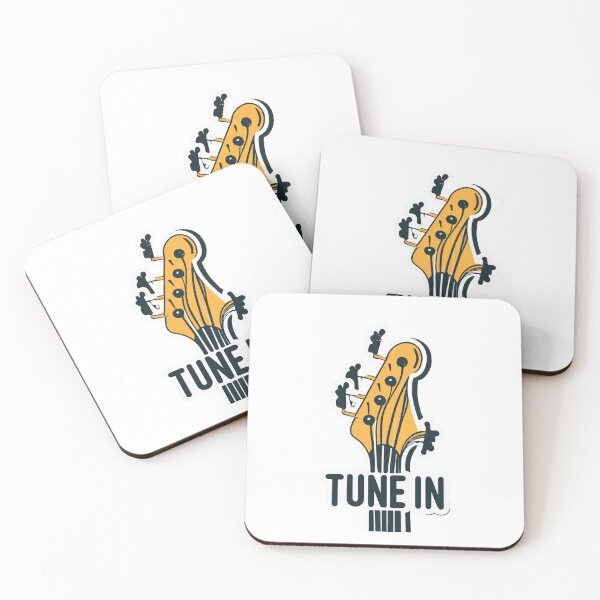 Item preview, Minimalist Bass Guitar Headstock 'Tune In' Design designed and sold by NiftyWrx.