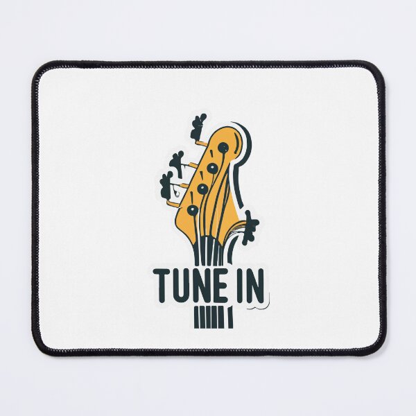 Item preview, Minimalist Bass Guitar Headstock 'Tune In' Design designed and sold by NiftyWrx.